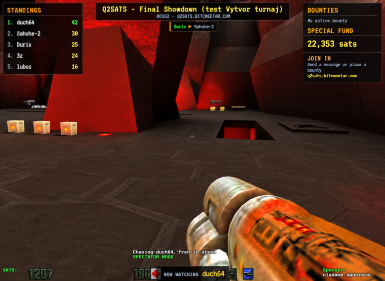 Q2SATS – Keď sa Quake 2 hrá o satoshi